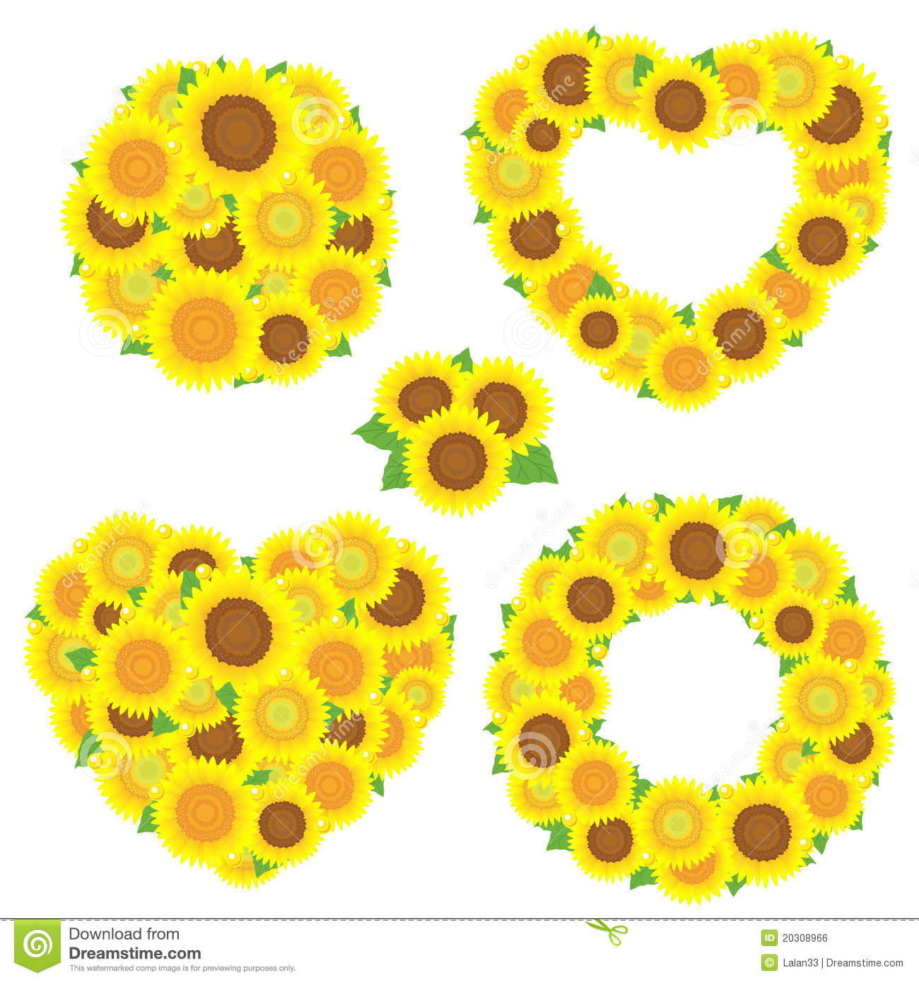 Sunflower Bouquet Royalty Free Stock Image   Image  20308966
