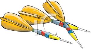 Yellow Darts Clipart Picture