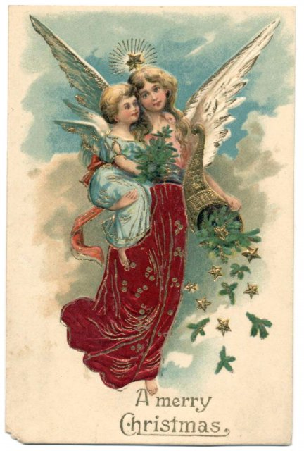 Angels   Angels   Vintages Cards   Christmas Wallpapers Free Clipart