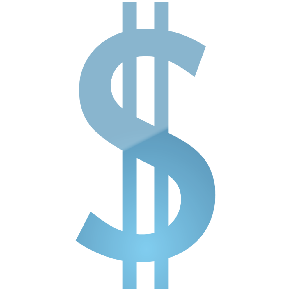 Blue Dollar Sign Logo Appreciated In Your Work