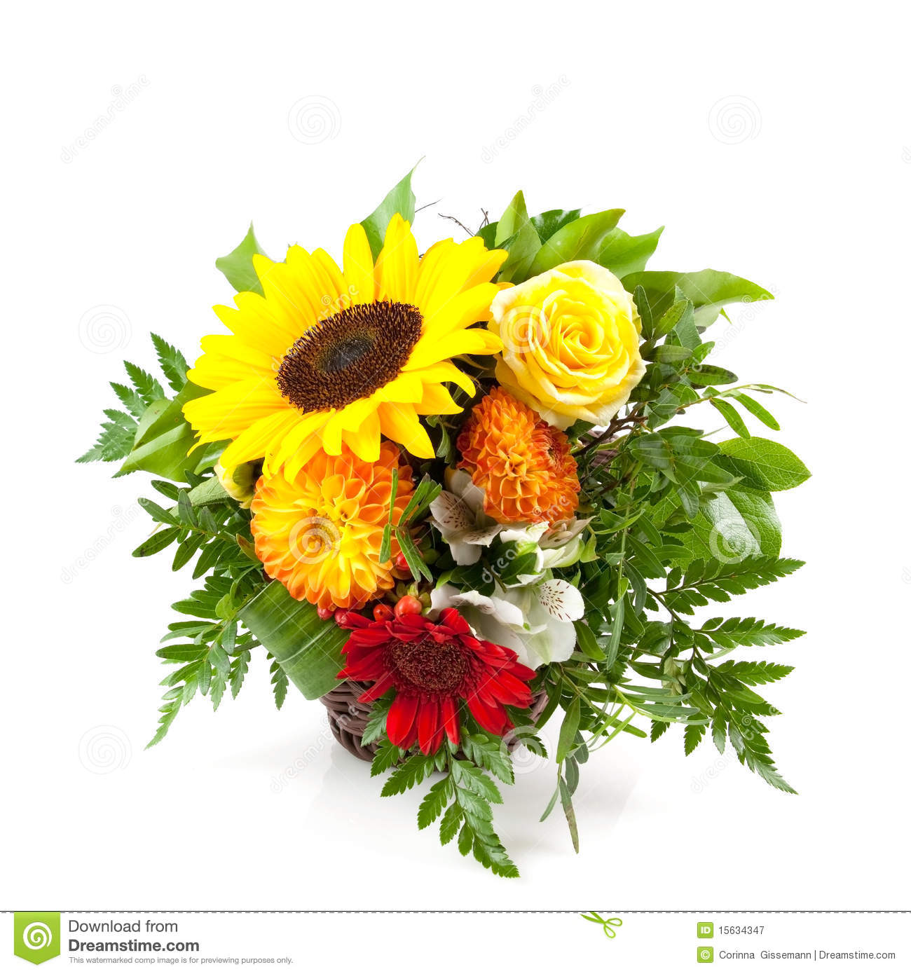Bouquet With Sunflower Royalty Free Stock Photography   Image