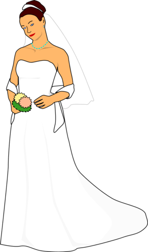 Bridal Gown   Vector Clip Art