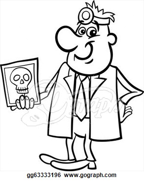 Doctor Clipart Black And White Doctor With Xray Black And White
