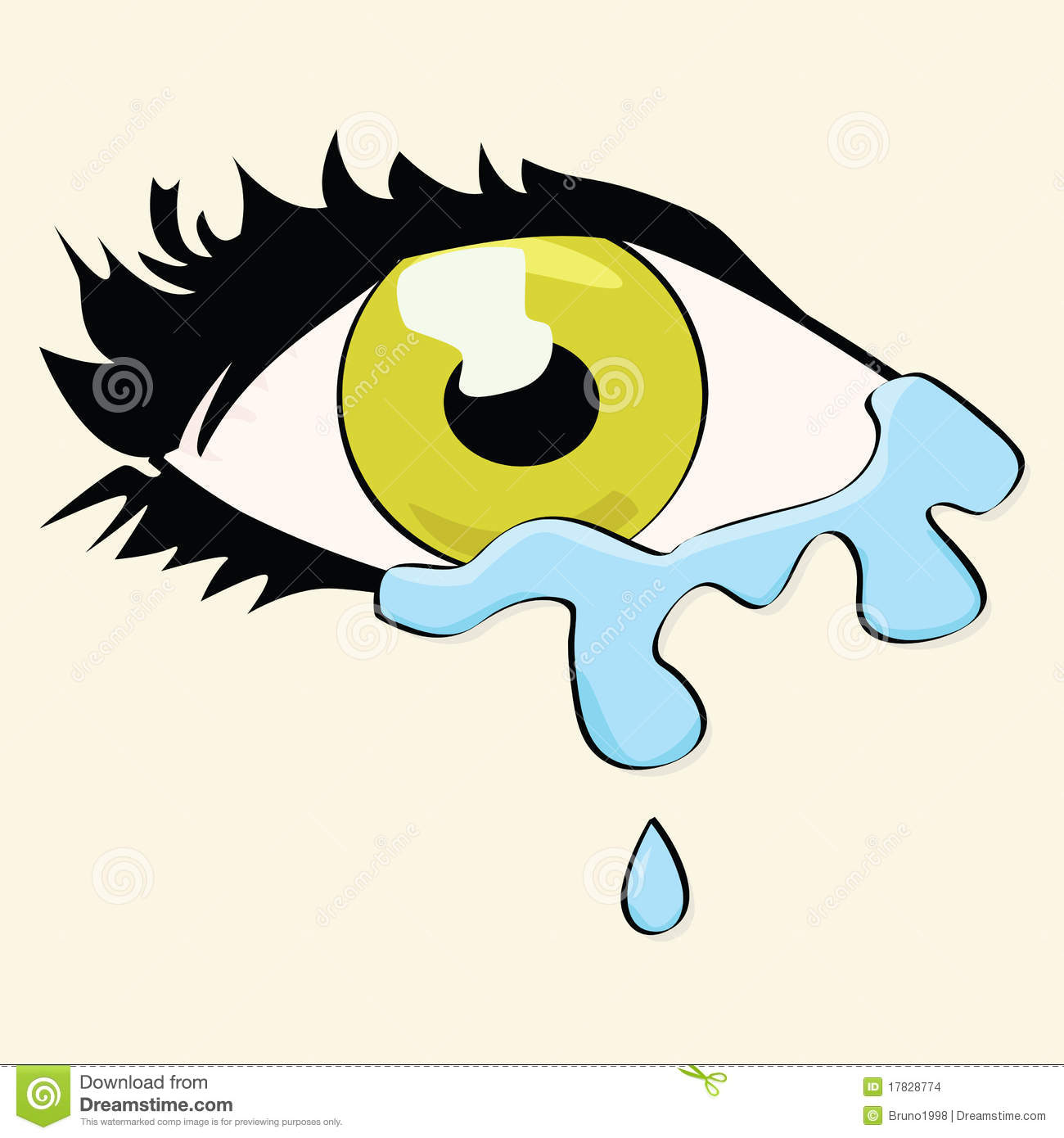 More Similar Stock Images Of   Cartoon Eye Crying