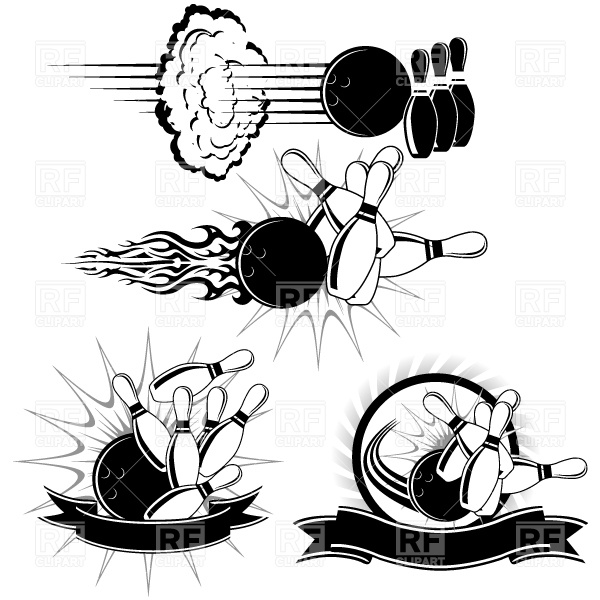 Bowling Strike Sport And Leisure Download Royalty Free Vector Clip