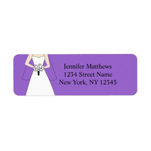 Bride Clipart Wedding Return Address Labels   Zazzle