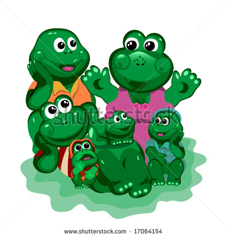 Frogs  Frog Tells His Mom A Happy Family And The Young At The White