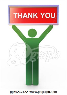 Man Holding Object With Text  Thank You   Clipart Drawing Gg59232422