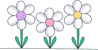 Daisies Clip Art Image   White Daisies With Pastel Centers