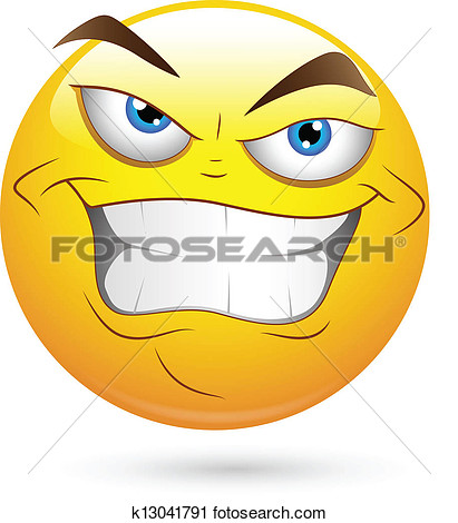 Evil Laugh Emoticon Clipart   Evil Villain Smiley