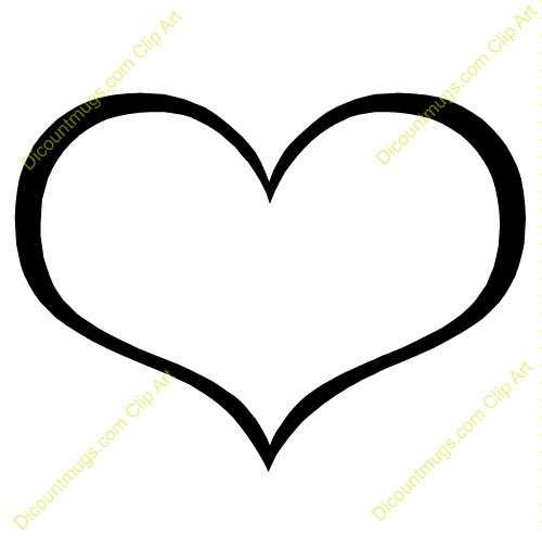 Fancy Heart Shape Outline Clipart   Free Clipart
