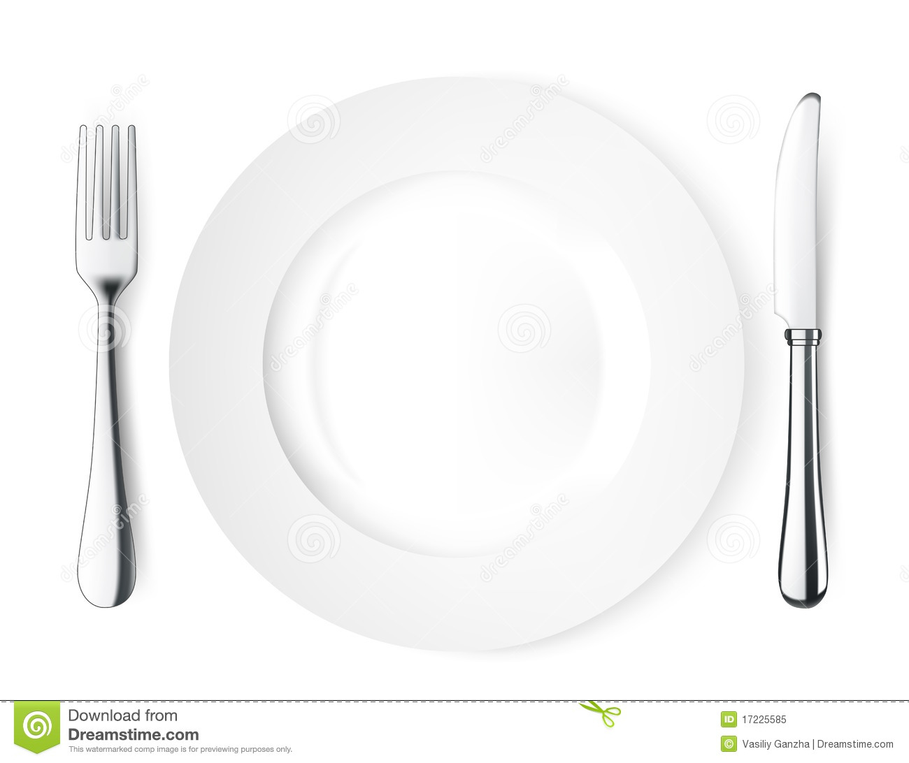 Plate Knife And Fork  Royalty Free Stock Photo   Image  17225585