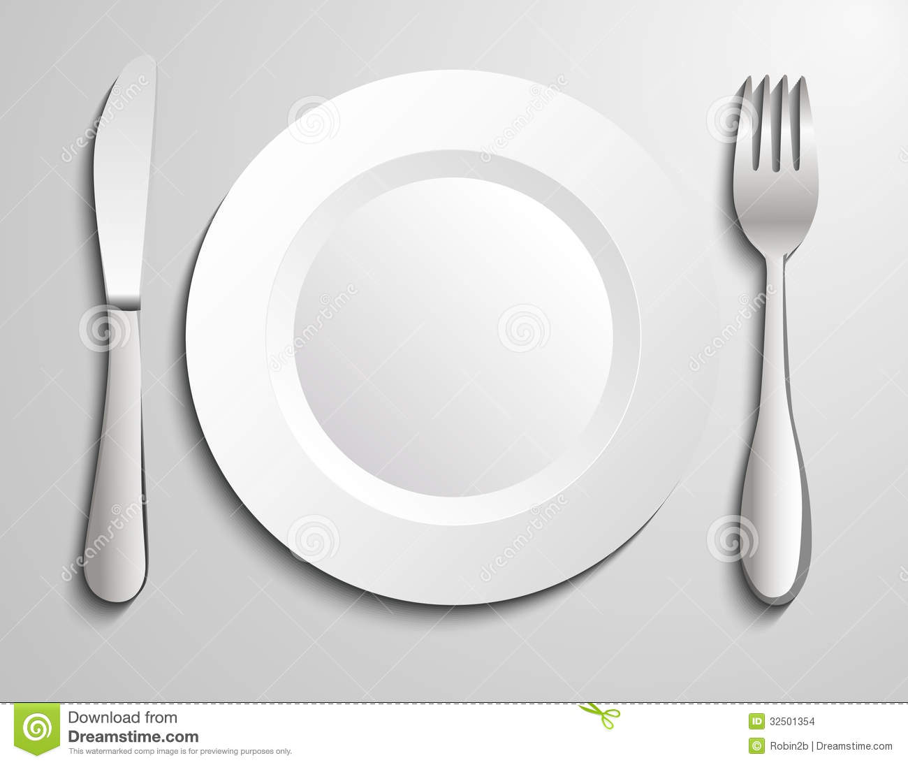 Plate Knife And Fork Stock Images   Image  32501354