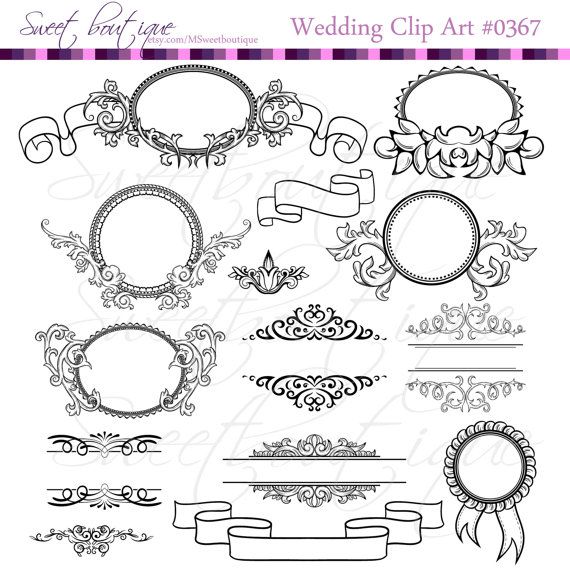 14 Calligraphy Clip Art Clipart Diy Wedding Invitation Designs Scrapb