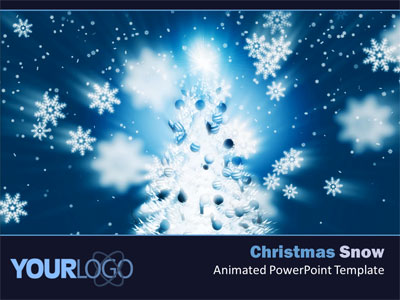 Christmas Snow   A Powerpoint Template From Presentermedia Com