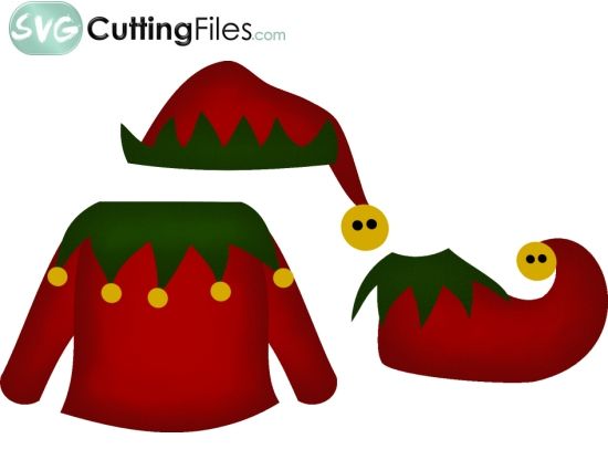 Elf Life  3 Pc Clothing    Christmas Silhouettes Svg S Graphics   Pin