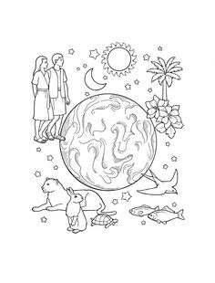 The Creation Coloring Page For Kids   Bible   Lds   Ldsprimary Www Lds