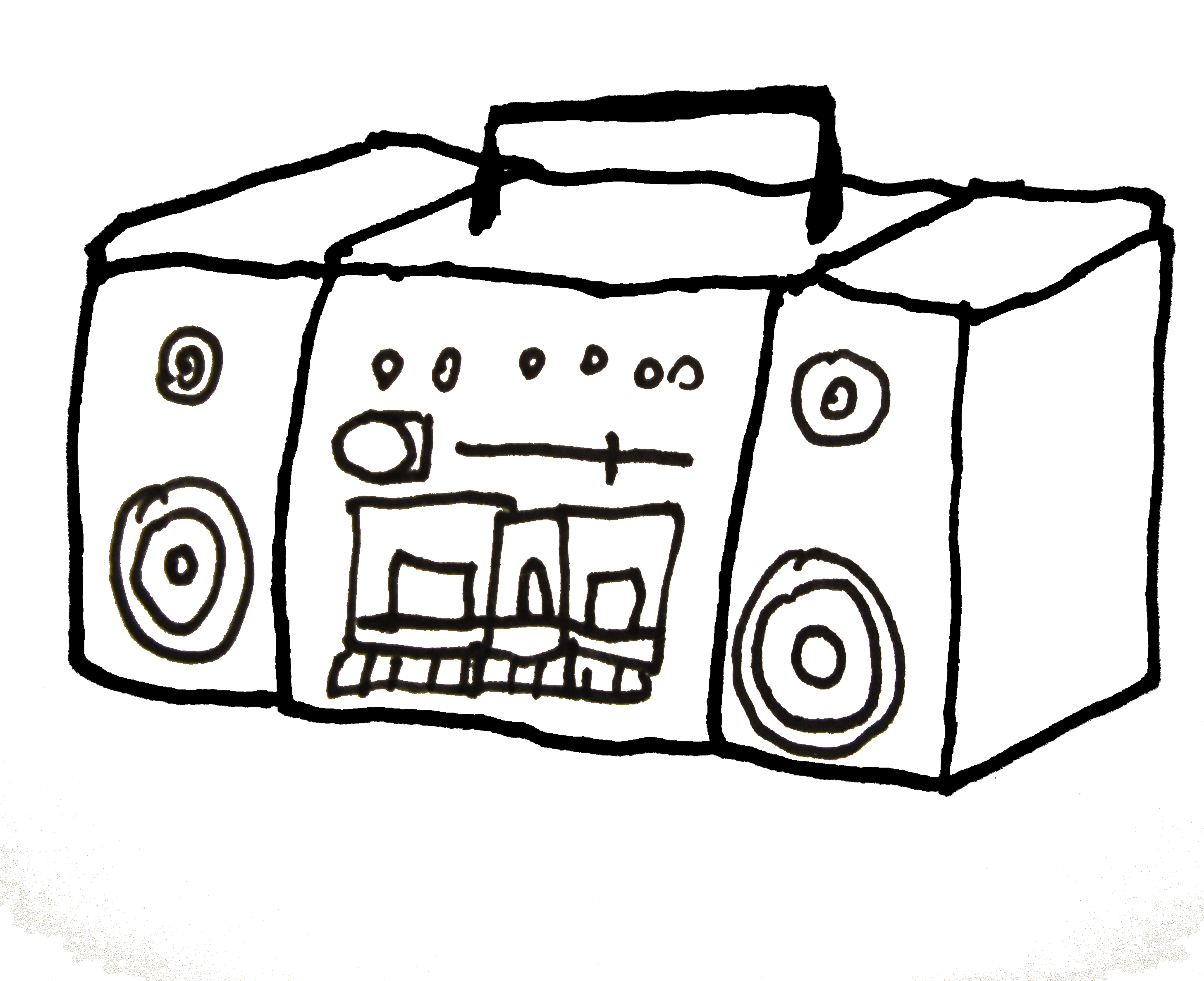 26 Boombox Drawing Free Cliparts That You Can Download To You Computer