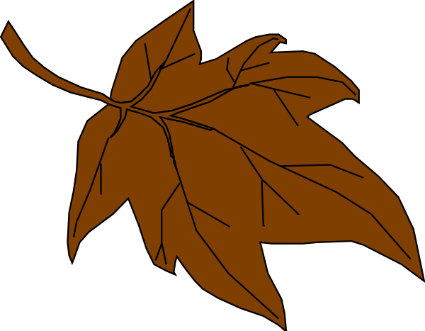 Brown Autumn Leaf Clip Art