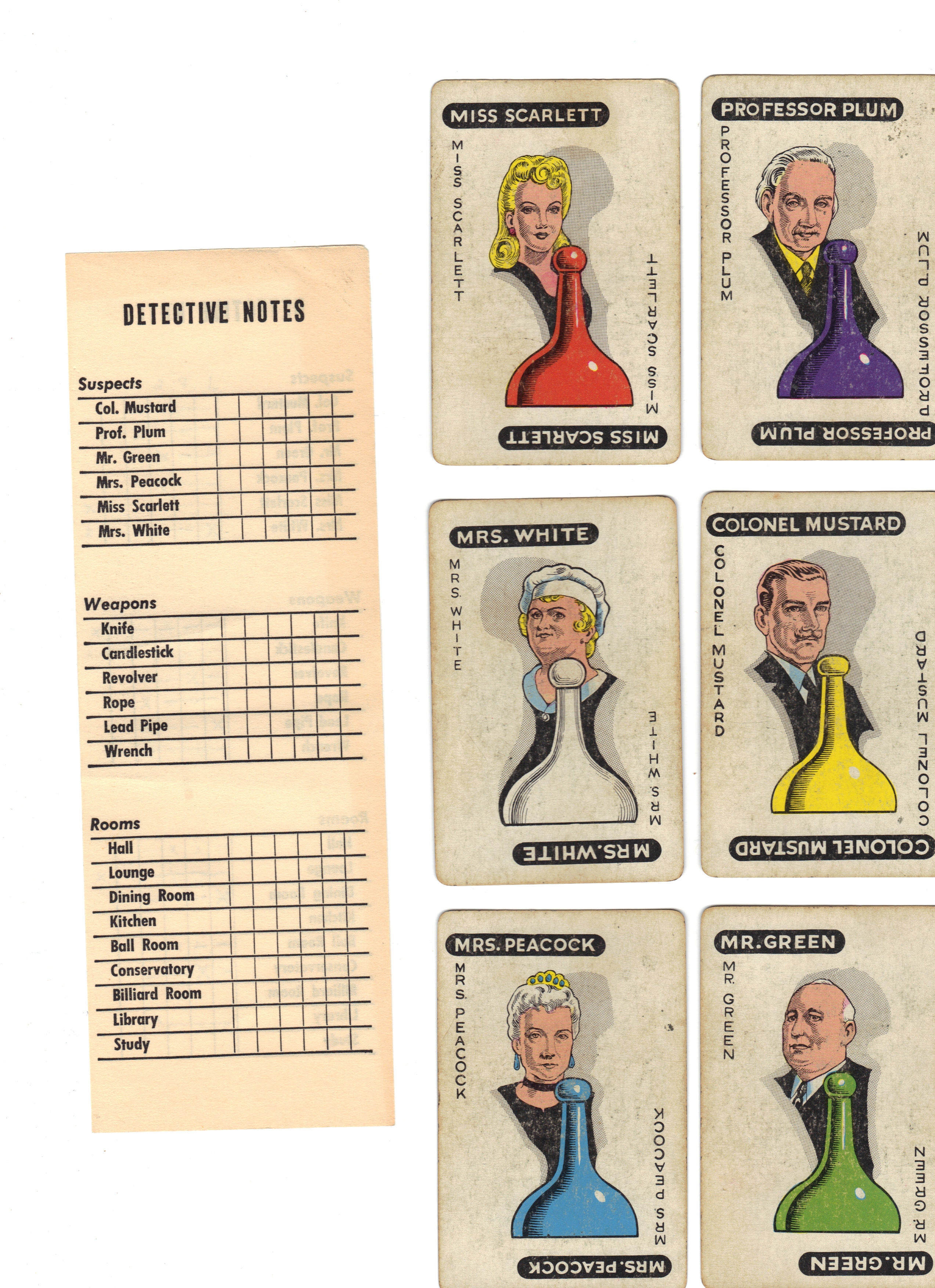 Game Cards  Clue Suspect Cards  Clue Cards Printable  Clue Board