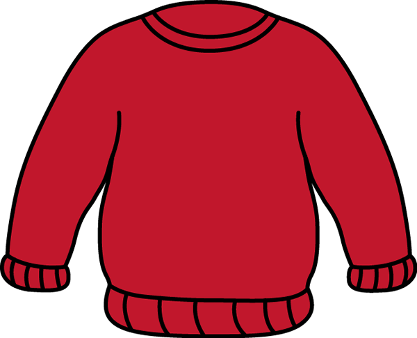 Red Sweater Clip Art   Plain Red Sweater