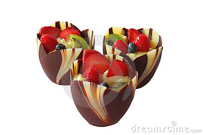 Chocolate Fruit Cup Royalty Free Stock Photography   Image  13033927