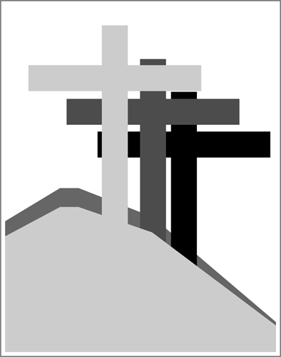 Crosses On A Hill Clipart Clip Art Image  Three Crosses