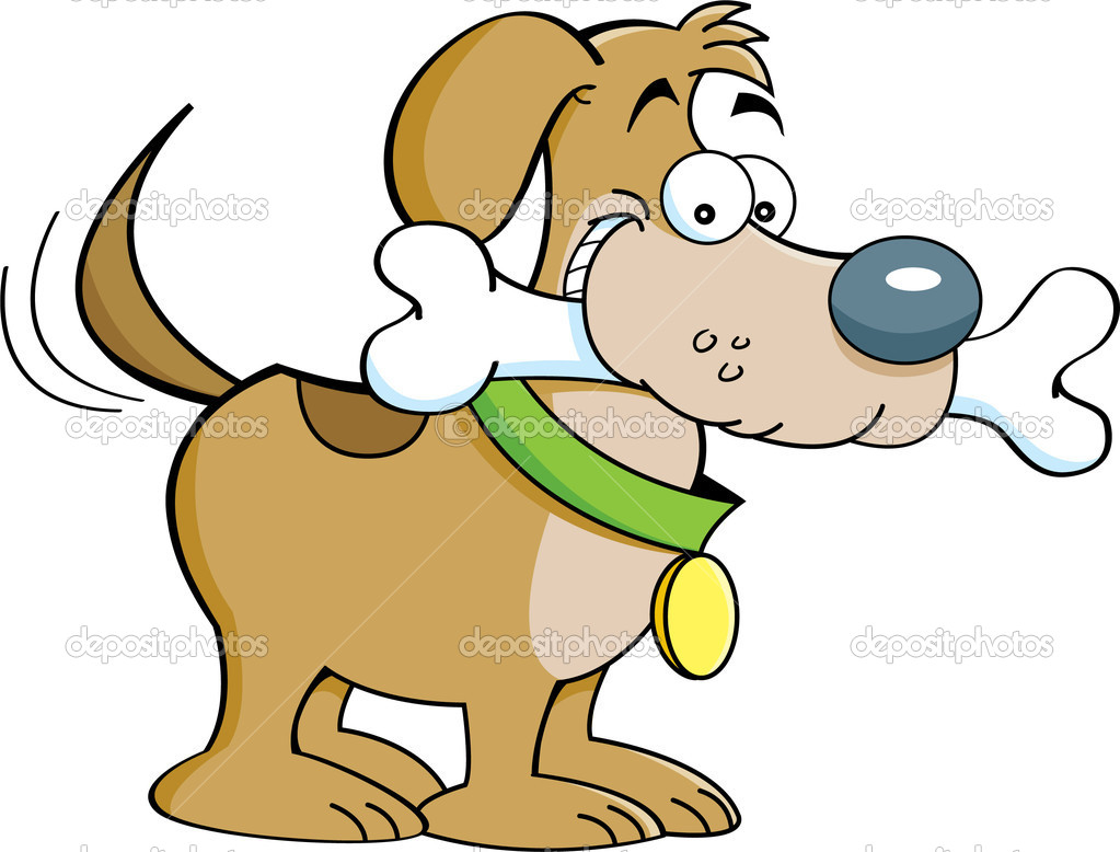 Dog And A Bone   Stock Vector   Kenbenner  12253020