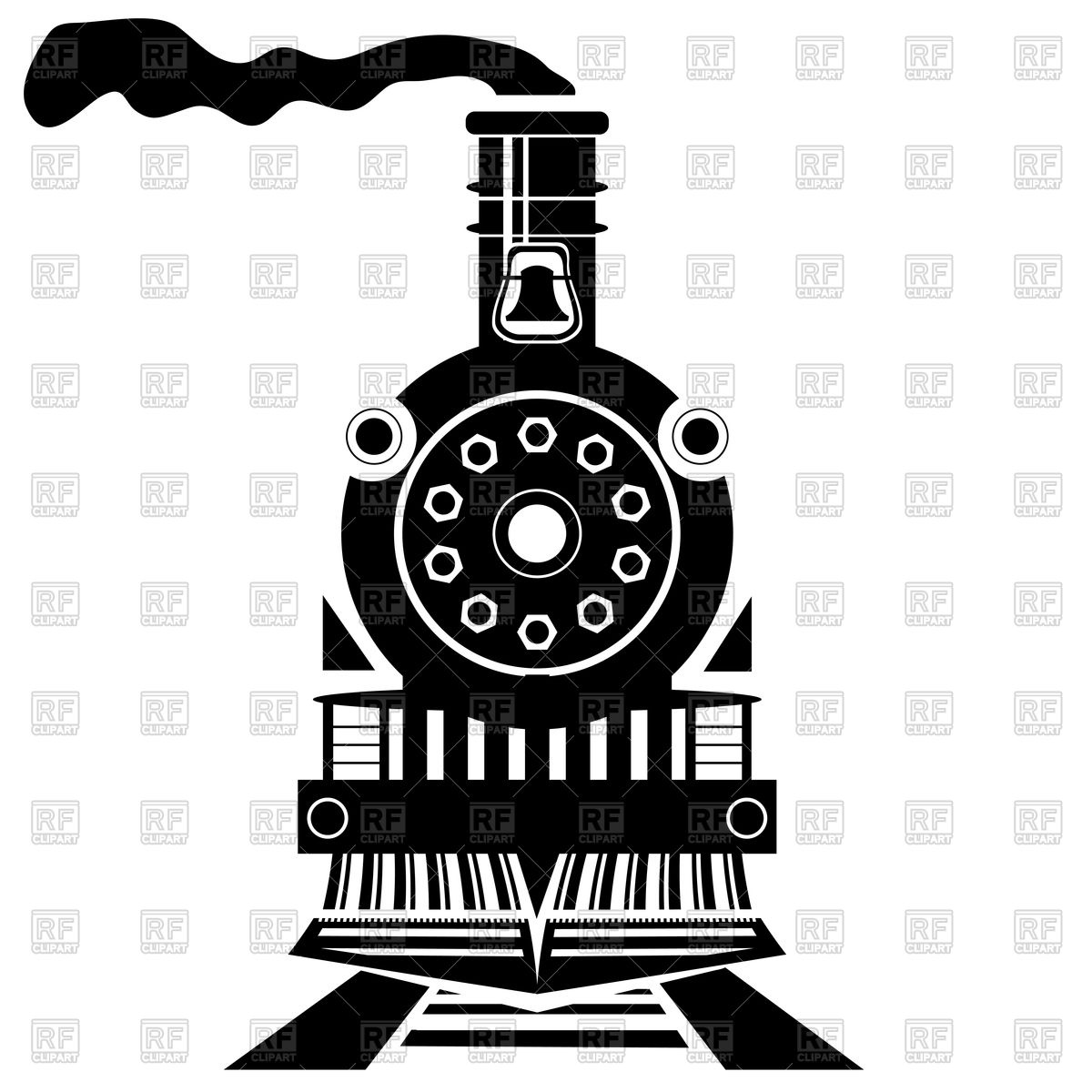 Old Train Silhouette Front View 79544 Download Royalty Free Vector