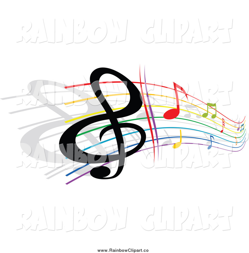 Rainbow Music Notes Clip Art Cool Colorful Music Notes Music
