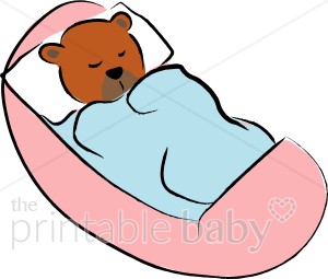 Teddy Bear In Cradle Clipart   Teddy Bear Baby Clipart