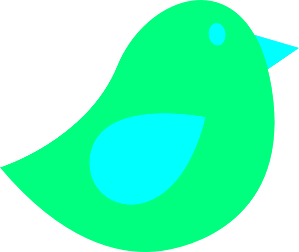 Green Little Bird Clipart