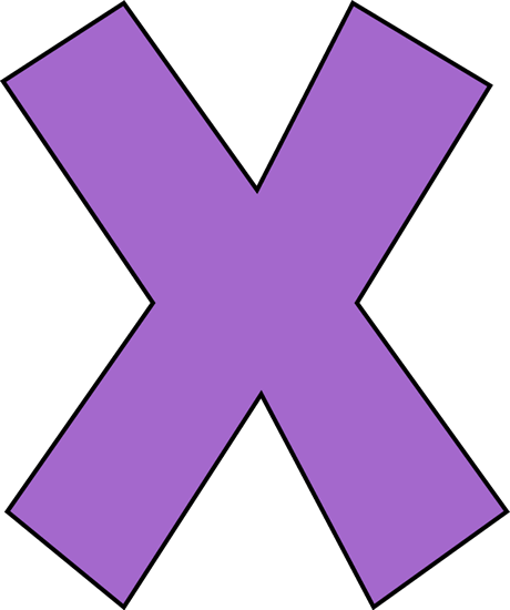 Letter X Clip Art   Purple Letter X Image