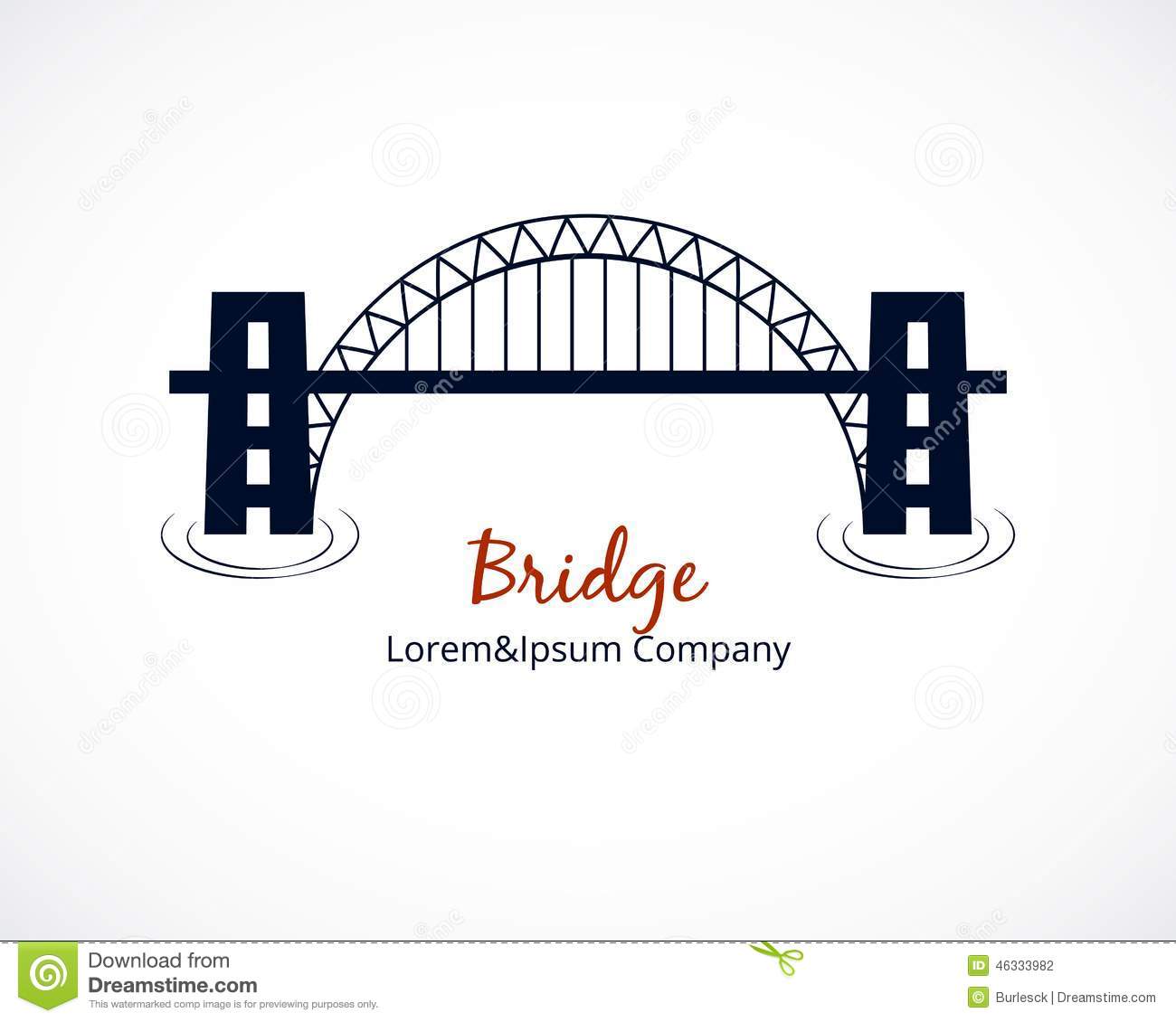 Bridge Logo Graphic Design On White Background Stock Vector   Image