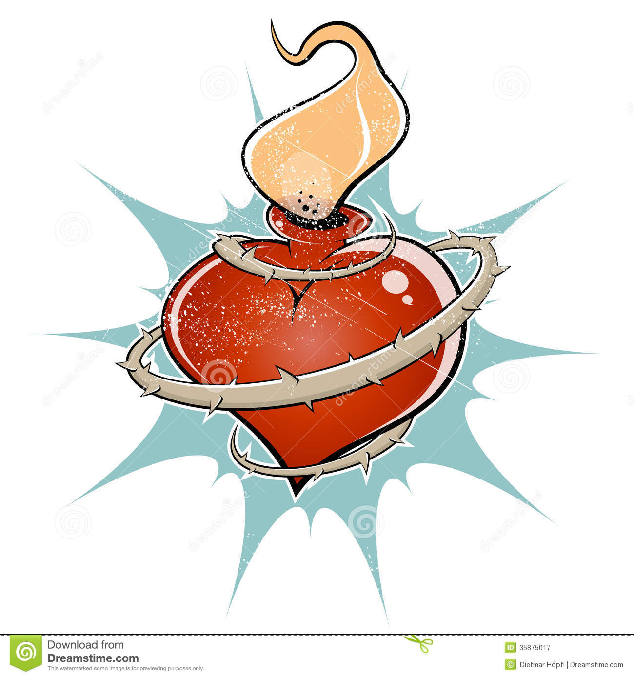 Flaming Heart Royalty Free Stock Photography   Image  35875017