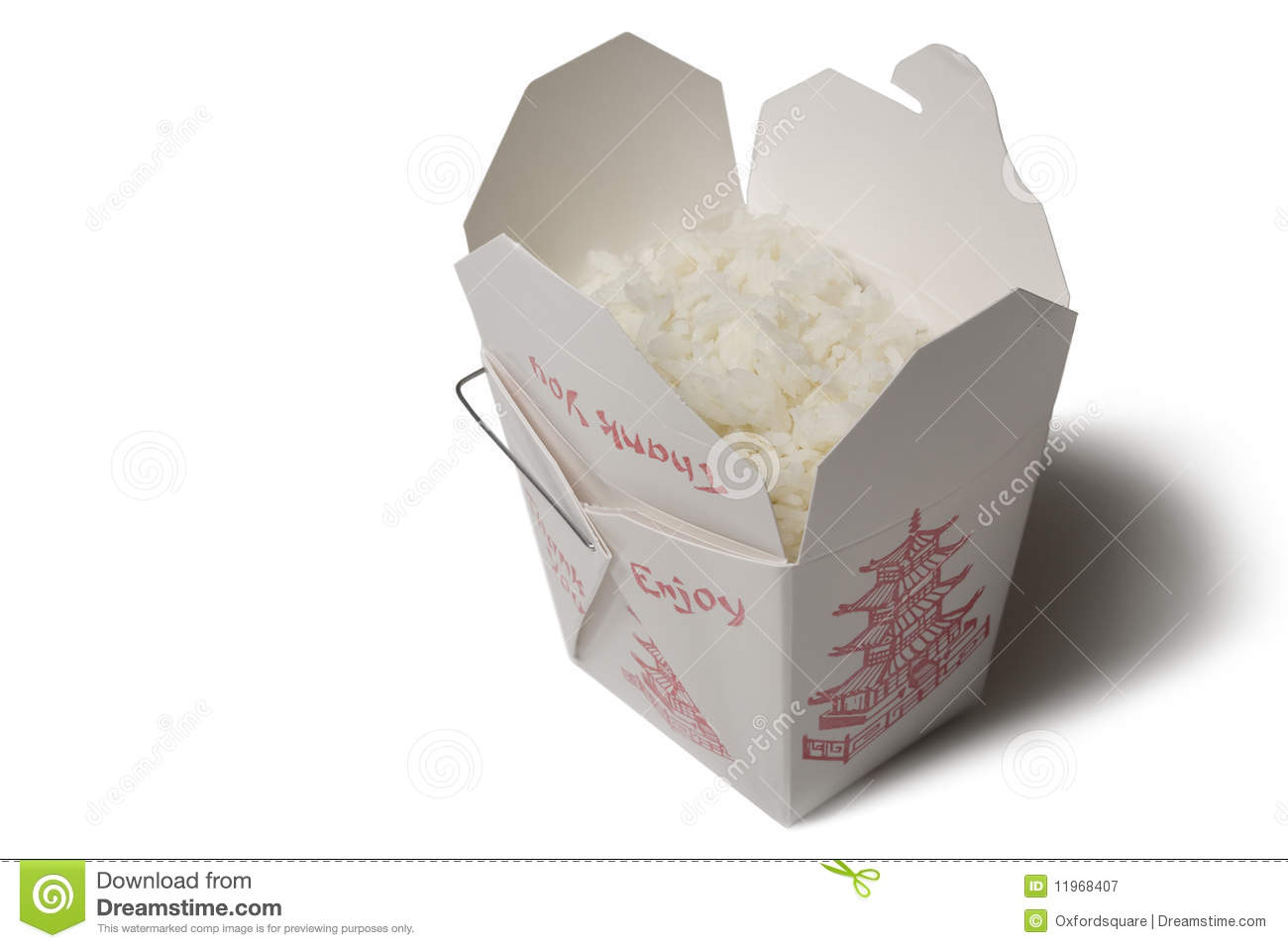 Rice Box Isolated On White