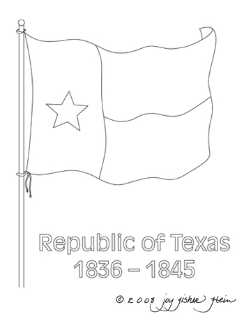 Flag Of The Republic Of Texas  Clip Art Jpeg File 350 X 450 Pixels