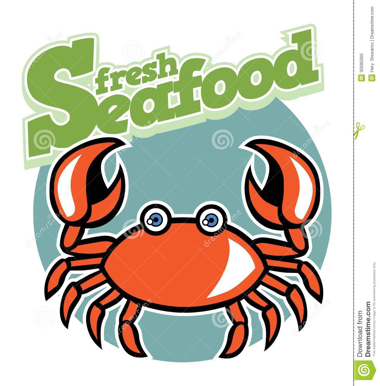 Vector Of Cartoon Crab Mascot Suitable For Seafood Theme Design