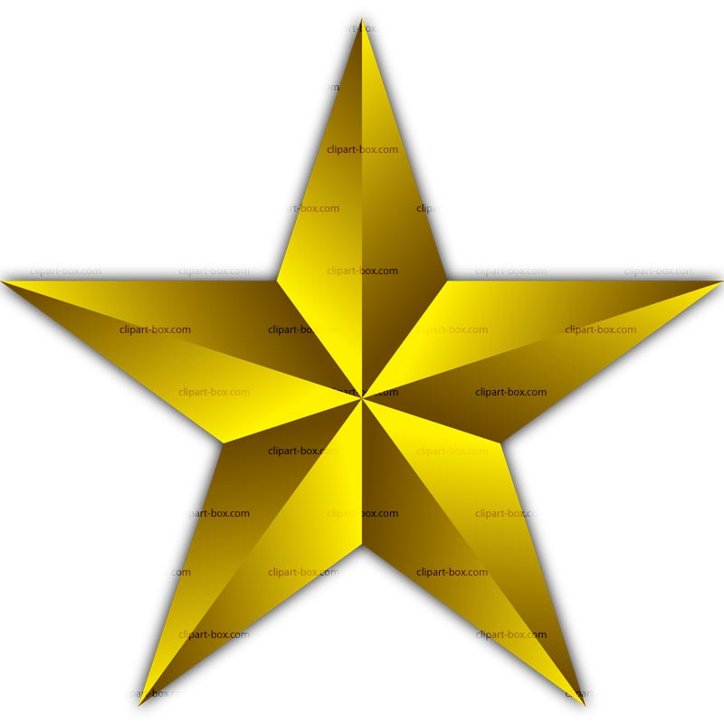 Clipart Golden Star   Royalty Free Vector Design