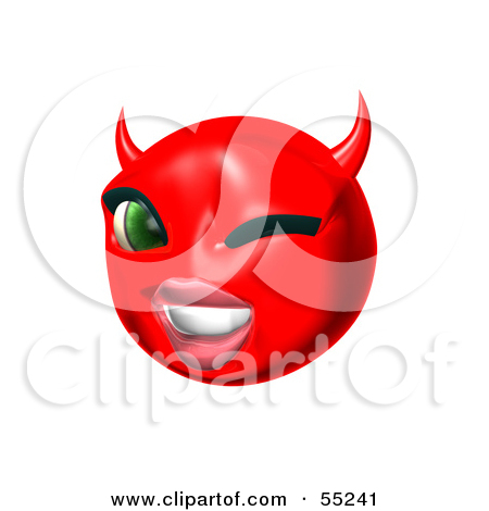Free Winking Smiley Face Clip Art Illustration By 000120