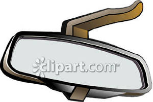Car S Rear View Mirror   Royalty Free Clipart Picture