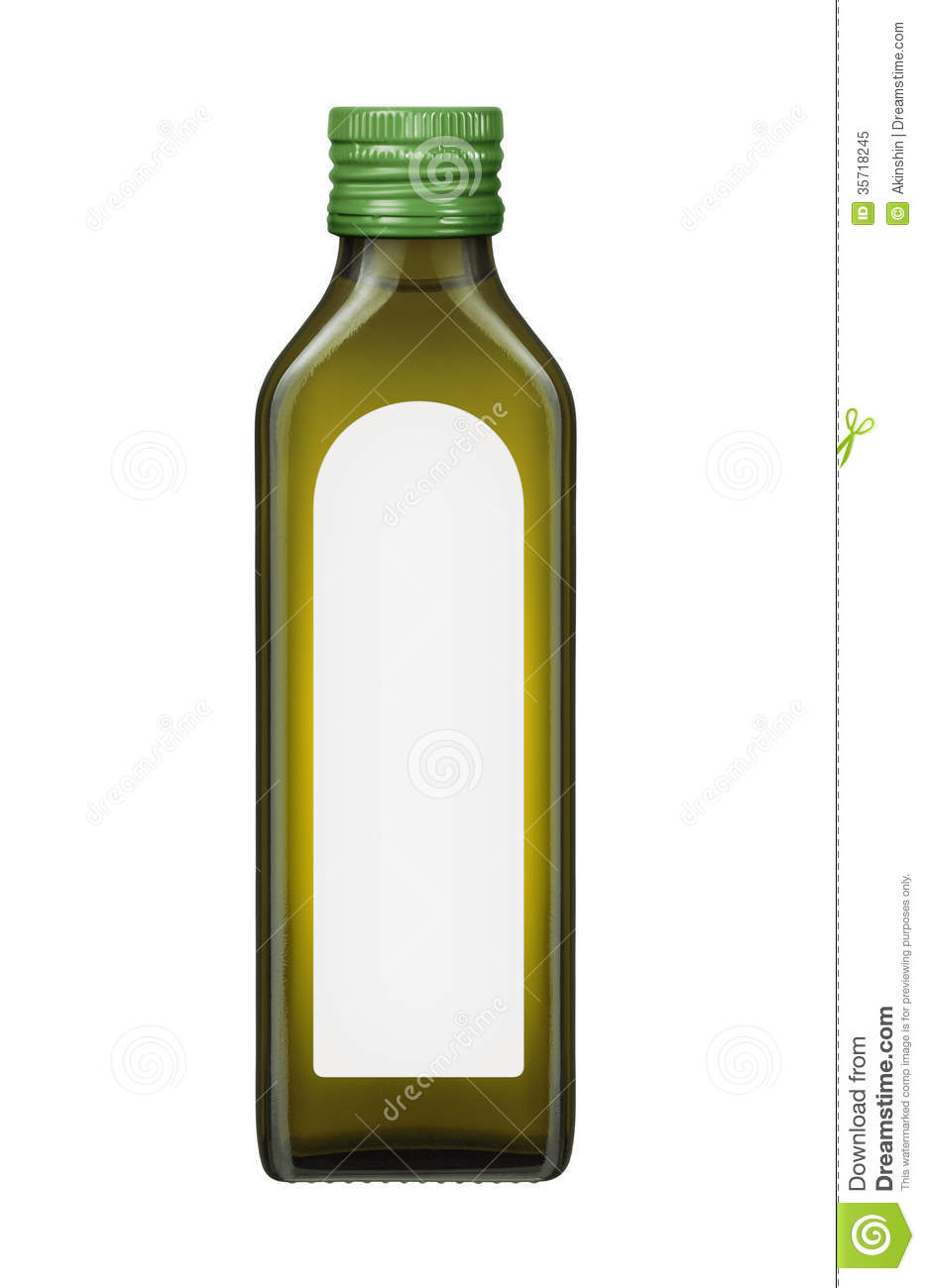 Olive Oil Bottle With Blank Label Royalty Free Stock Photo   Image