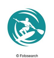 Paddleboard Clipart And Illustrations