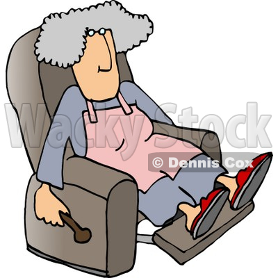 On A Comfortable Recliner Chair Clipart Picture   Dennis Cox  6017
