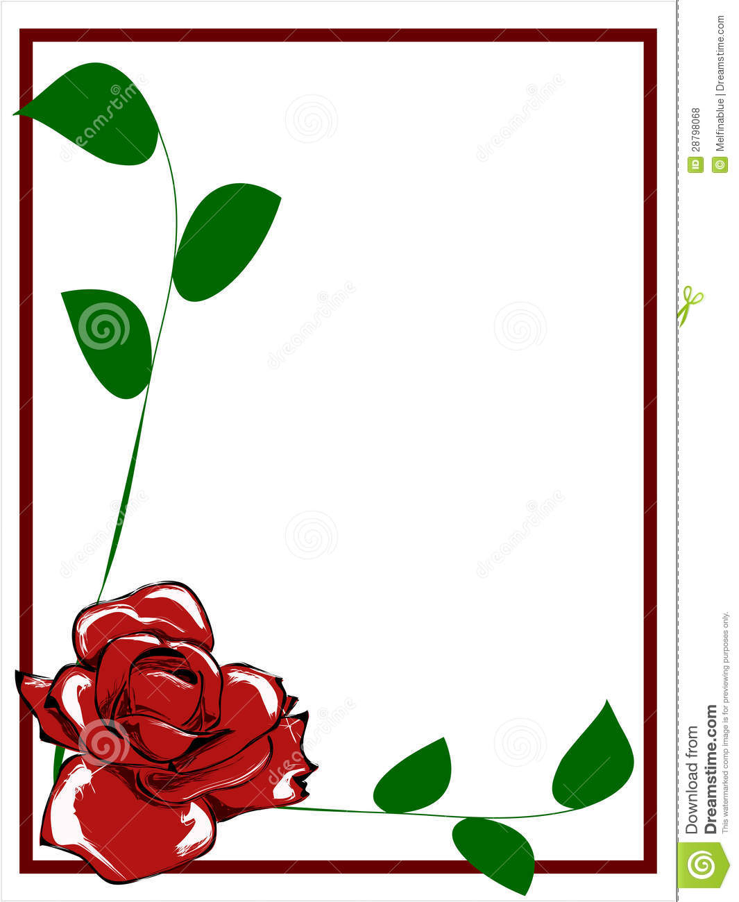 Red Flower Border Clip Art Red Rose Border 28798068 Jpg