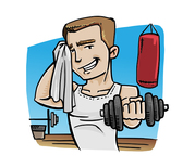 Fitness Guy Vector Character Vector Illustration Of A Fitness