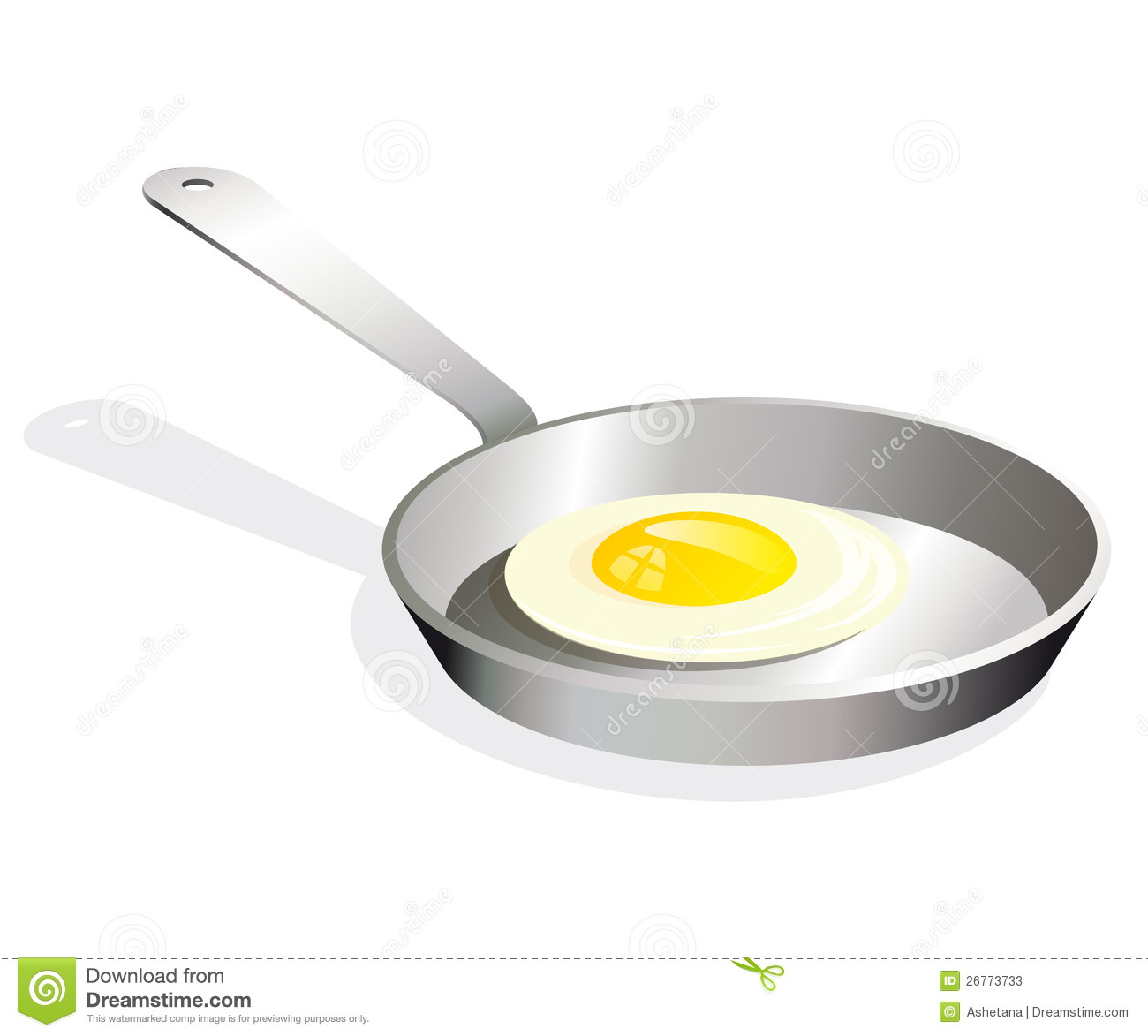 Fried Egg On The Frying Pan Stock Photos   Image  26773733