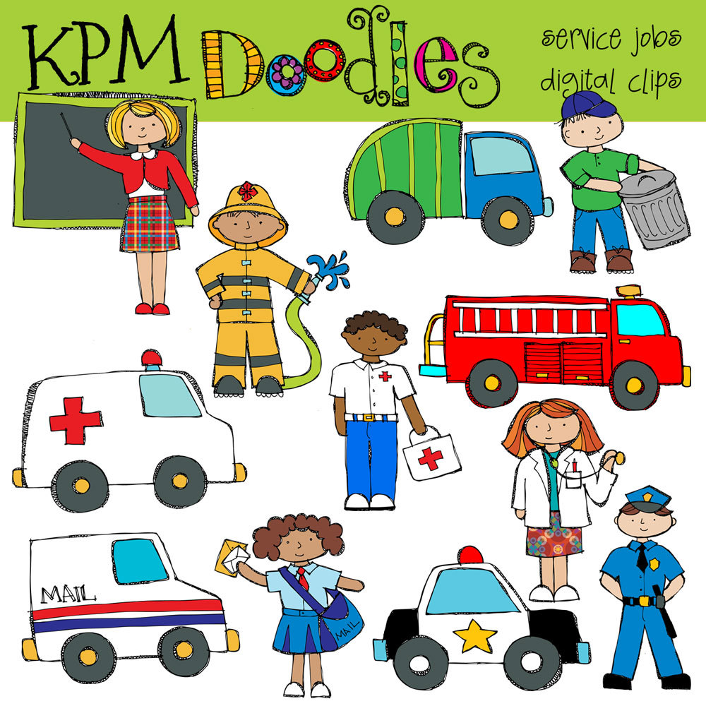 Community Service Workers Clipart