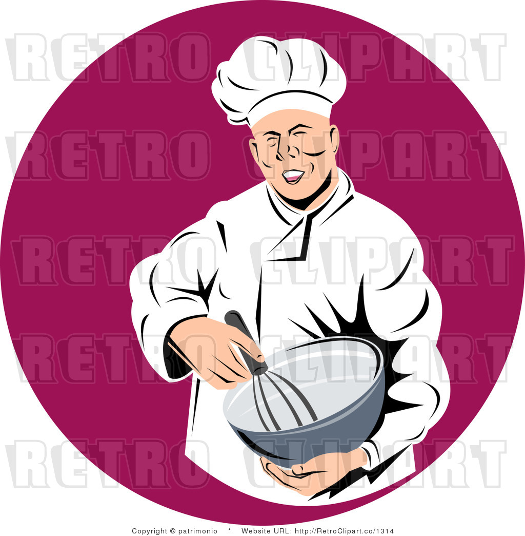 Mixing Ingredients Clipart Retro Chef Mixing Ingredients