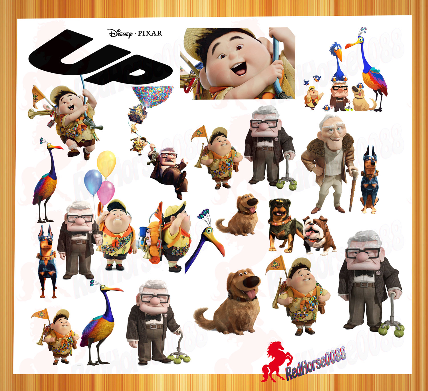 20 Disney Pixar Up Characters Png Images Files For By Redhorse0088